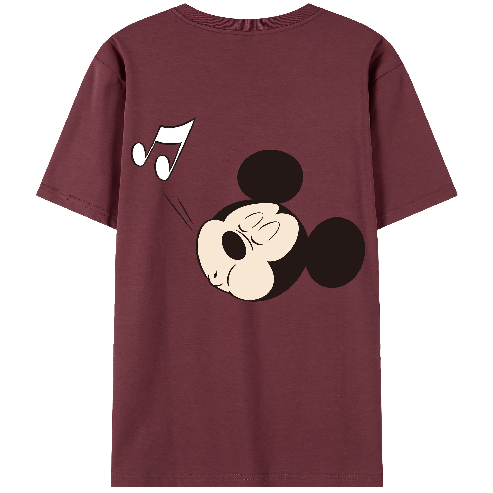 （画像用） ミッキーマウス Mickey Mouse 綿100％半袖Tシャツ（背面プリント）